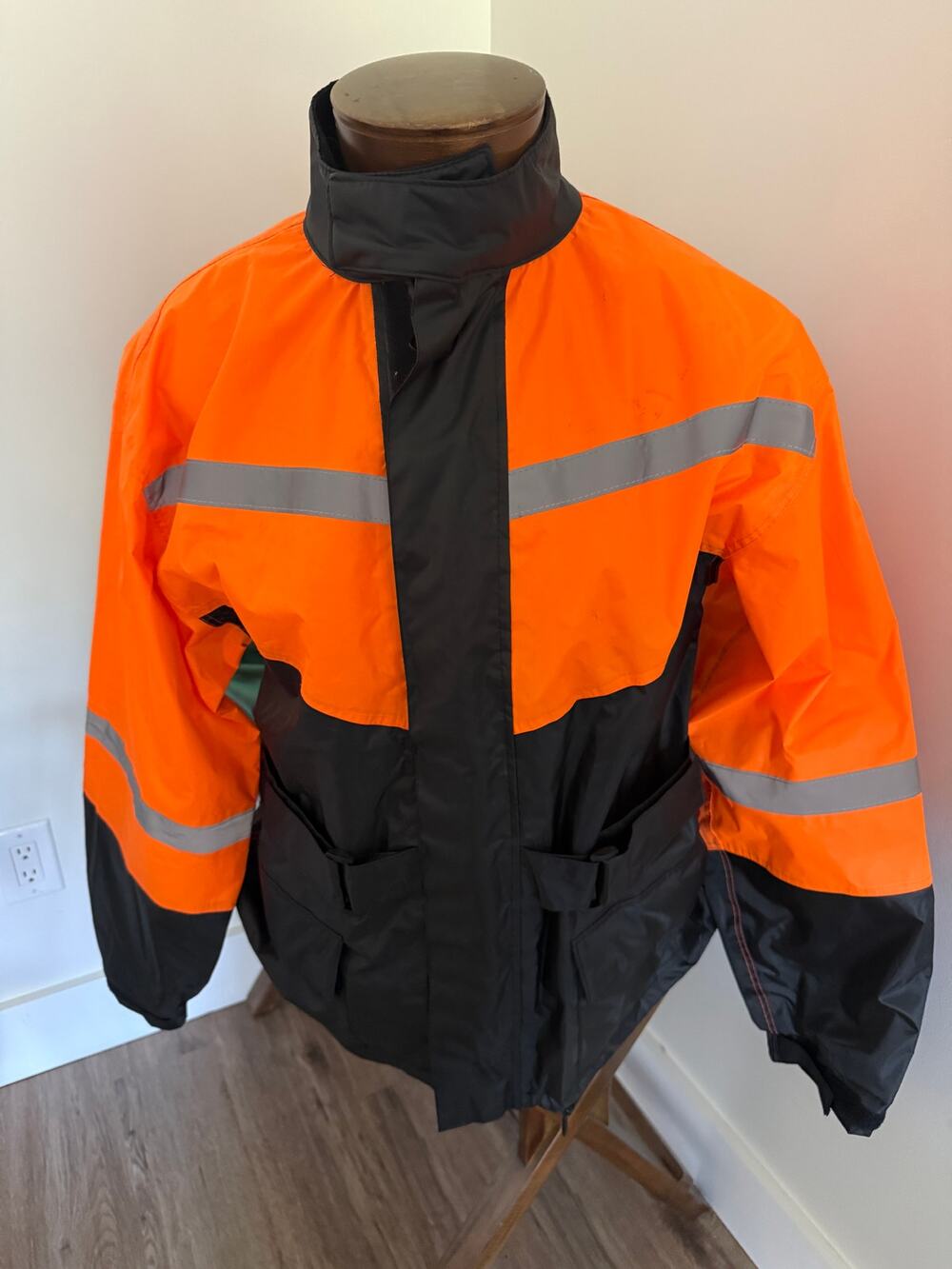 Fly Racing Rain Jacket Men’s Motorcycle High Visibility Orange Black Size Large